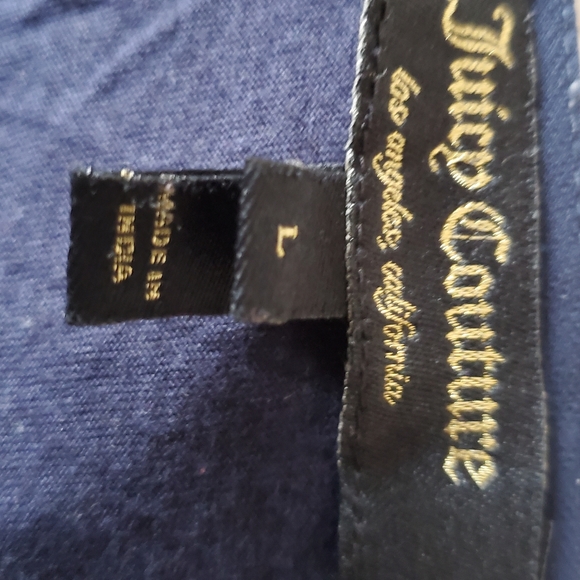 Juicy Couture Sequin Striped Graphic Hi Lover Bye Lover Short Sleeve top, L - Picture 4 of 5